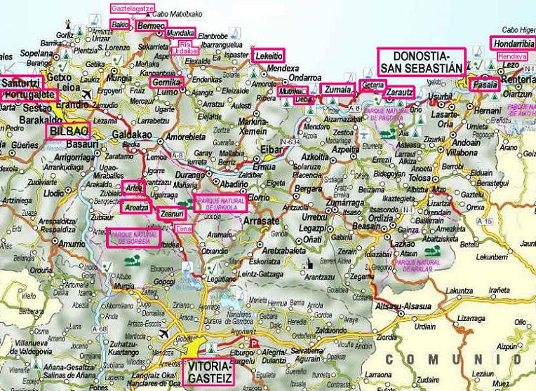 Ruta por el País Vasco en transporte público