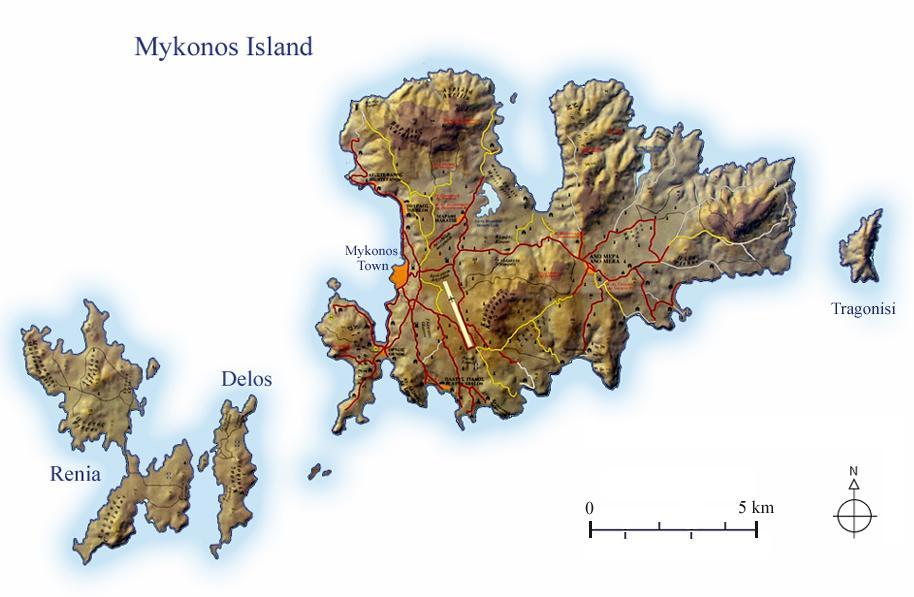 Plano de Mykonos - Mikonos y Santorini - Cycladas - Grecia