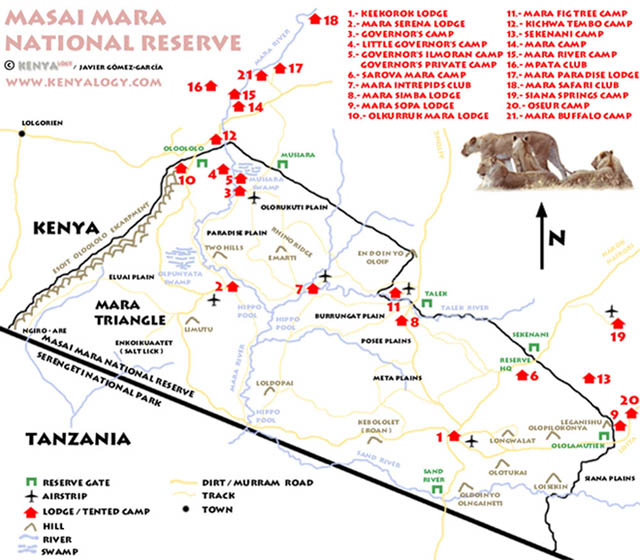 Alojamiento en Kenia: Lodges, Hoteles, Tented-camps