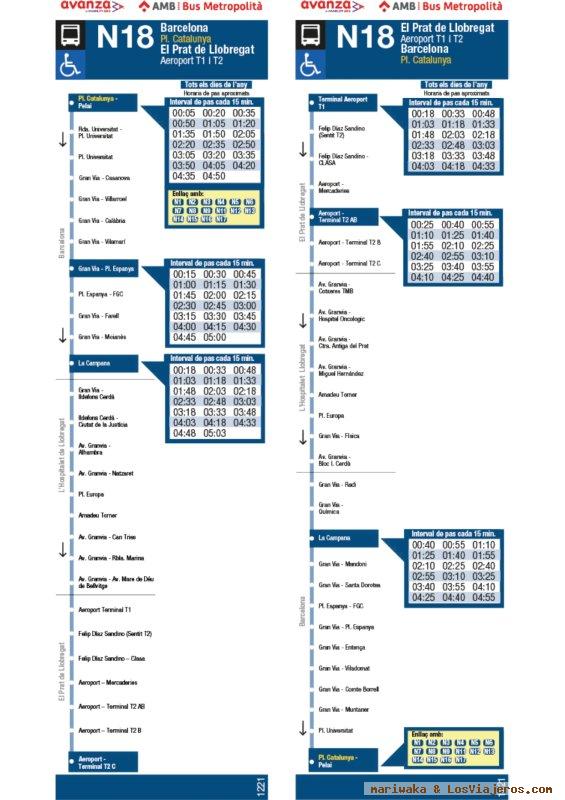 N18, Transportes Aeropuerto del Prat (Barcelona) 2