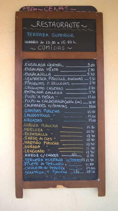 Precios Restaurante Camping, Visita a las Islas Cíes (Vigo - Rías Baixas) 1