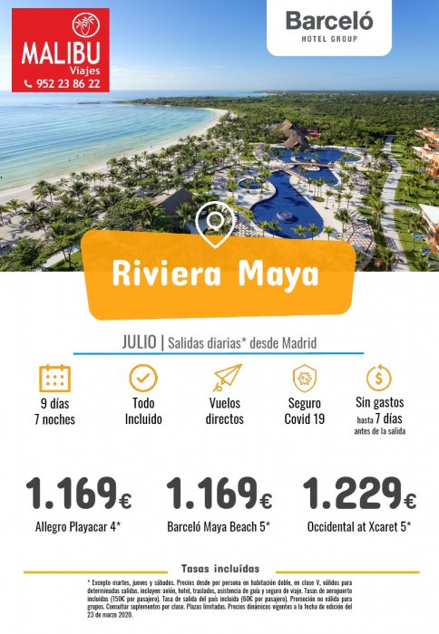 OFERTAS CARIBE VERANO 2021 VIAJES MALIBU