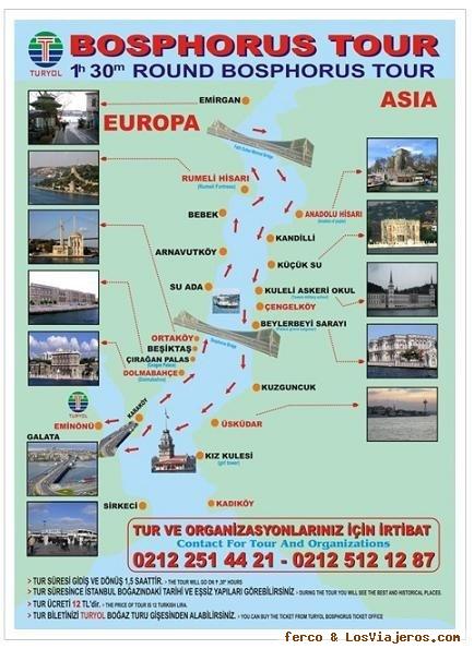 Ruta del crucero corte de Turyol, Crucero por el Bósforo-Estambul 1