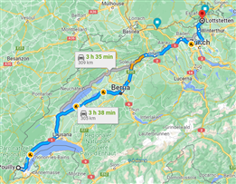 Ruta Suiza, Itinerarios Suiza: Rutas, visitas, ciudades y pueblos