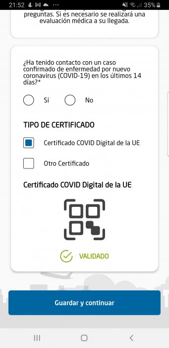 Certificados UE para recuperados Covid