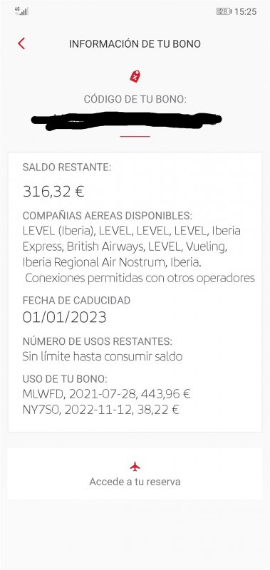 Bono, Compra-Venta bonos de Iberia -avión-