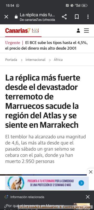 Terremoto en Marrakech y Sur de Marruecos