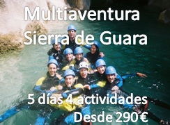 VACACIONES SINGLES:RAFTING Y BARRANQUISMO EN SIERRA DE GUARA