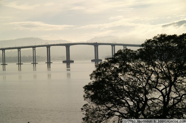 Puente en Tasmania
Enorme puente sobre el rio, cerca de Hobart.
