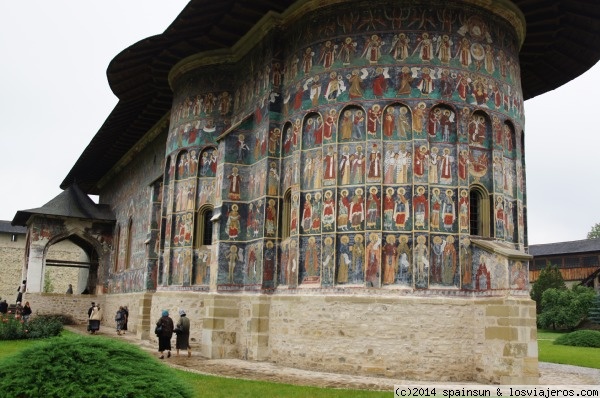 Pinturas del monasterio de Sucevita - Bucovina - Moldavia
Pinturas exteriores de la iglesia de la Resurrección del Monasterio de Sucevita, declaradas Patrimonio de la Humanidad por la UNESCO.
