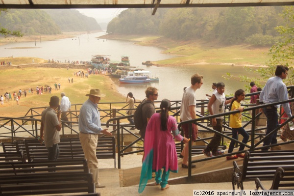 Embarcadero de Periyar, visto desde la oficina de turismo - kerala
EL embarcadero y los barcos.
