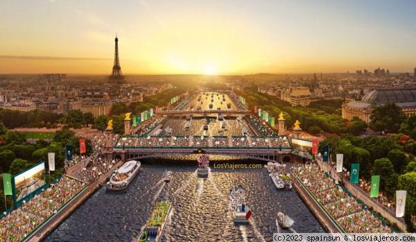 Ceremonia Inauguración Juegos Olimpicos Paris 2024
Maqueta de la Ceremonia de Inauguración Juegos Olimpicos París 2024 en el río Sena
