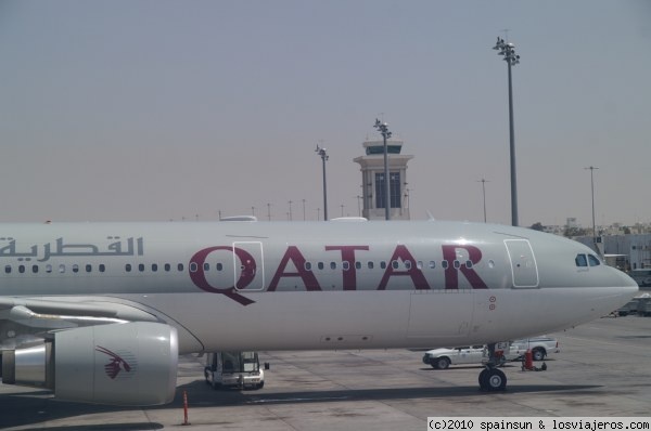 Aviones de Qatar Airways - Doha
Aviones  de Qatar estacionados en el aeropuerto de Doha.
