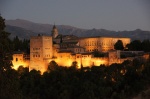 Alhambra de Granada de noche (desde el Mirador de San Nicolás)