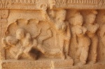 Amor en una columna del templo Ranganathaswamy, Srirangam, Trichy
India, Sur de India, Tamil Nadu, Trichy, Tiruchirappalli, Templo