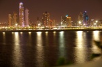 Vista nocturna de la Ciudad de Panamá