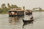 Boats in the Backwaters of Kerala