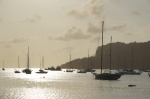 Barcos en la bahía al atardecer -Portobelo- Colón