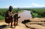 Karo old warrior - Omo River