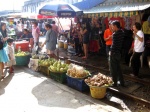 Mercado del tren de Meklong
Mercado, Meklong, tren, mercadillo, vias