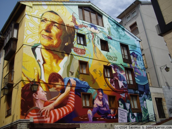 Pintura mural en Vitoria-Gasteiz
Una de las pinturas murales que se pueden encontrar en pleno casco antiguo de la capital alavesa.
