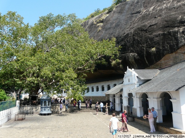 Cuevas de Dambulla
Esos edificios blancos son la entrada a las cuevas excavadas en la roca.

