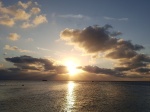 Puesta de sol en Koko King, Caye Caulker (Belice)