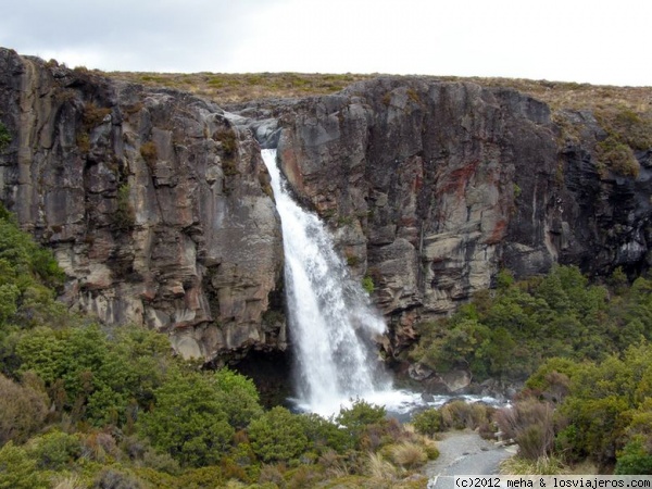 Cascada en el parque nacional Tongariro
zona volcánica en la isla norte
