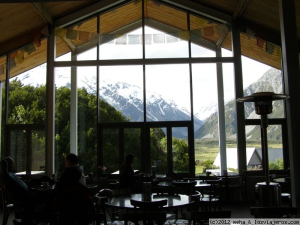 Un café con vistas al monte Cook
un lugar idílico
