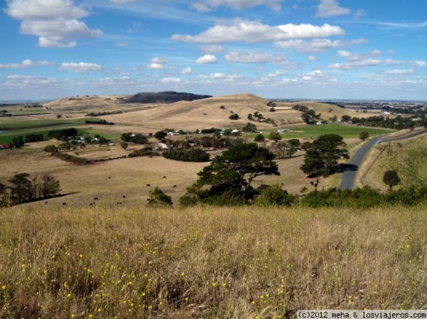 Paisaje del interior del estado de Victoria
cerca de Melbourne
