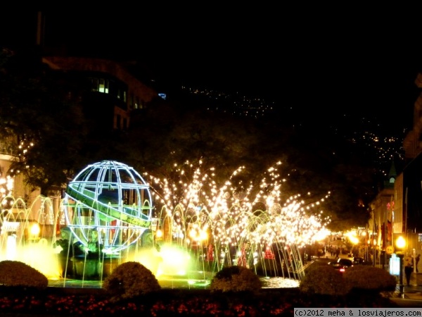 Decoración navideña en Funchal
Espectáculo de luces en Madeira
