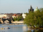 Praga: las barquitas sobre el río Moldava
Praga