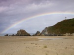 Arco iris sobre la playa de San Román