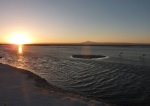 Atardecer en la laguna Chaxa Atacama