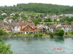 Pueblecito suizo a orillas del Rhin
