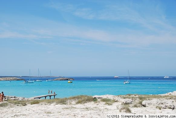 El azul de Formentera
Aguas turquesas como en el Caribe, aunque más frias
