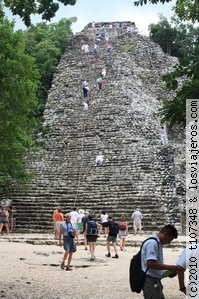 La piramide de Cobá
La piramide co Cobá, la más alta de todas
