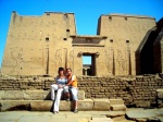 Posing in the temple of Edfu