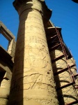 Andamios en las columnas del Templo de Luxor
Luxor, Egipto