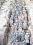 Hilera de guerreros de terracota