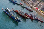 Boats in the port of Castro