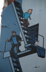 Detalle de mural de Tintin