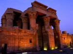 The temple of Kom Ombo at night