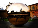 Go to photo: In the courtyard of the pineapple sculpture Sphere with Sphere