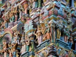 detalle de las tallas de gopuram