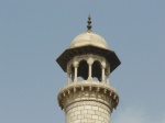 detalle del minarete del Taj Mahal