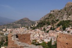 Taormina. Vista ciudad desde Teatro.