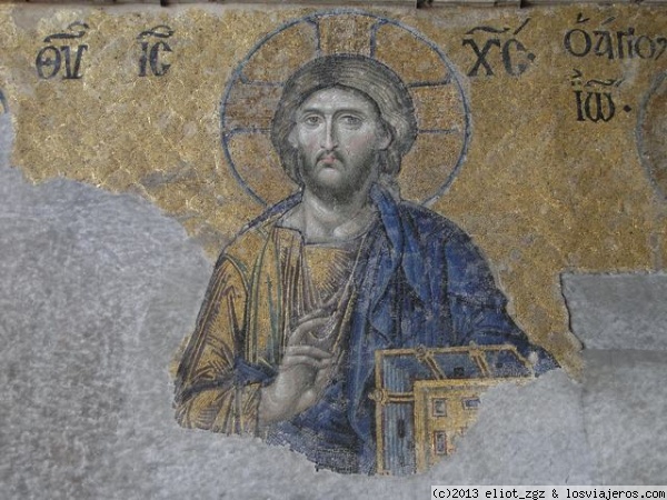 Cristo pantocrátor
mosáico bizantino de la imagen de Cristo
