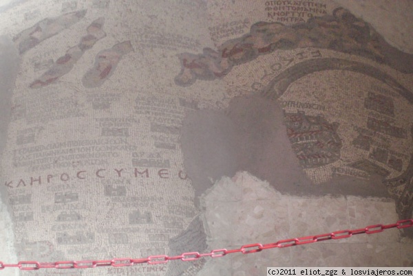 mosaico mapa de Tierra Santa, iglesia de San Jorge, Madaba
parte izquierda
