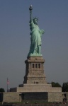 La estatua de la Libertad y el puente de Brooklin